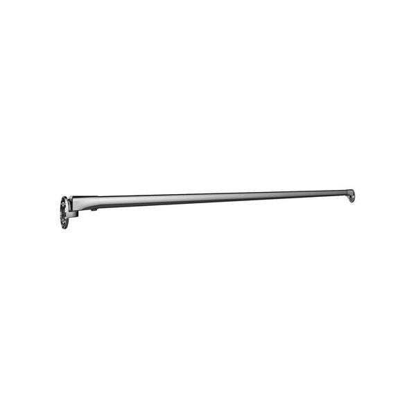 Preferred Bath Accessories 60" Fixed Straight Oval Shower Rod, Stainless Steel, Brushed Nickel 113-5BN-SR